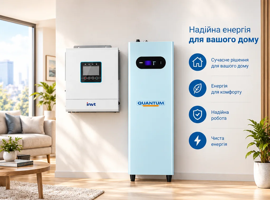 INVT XN6548-MAX 6,5 кВт + Quantum LS 7,68 кВт·год