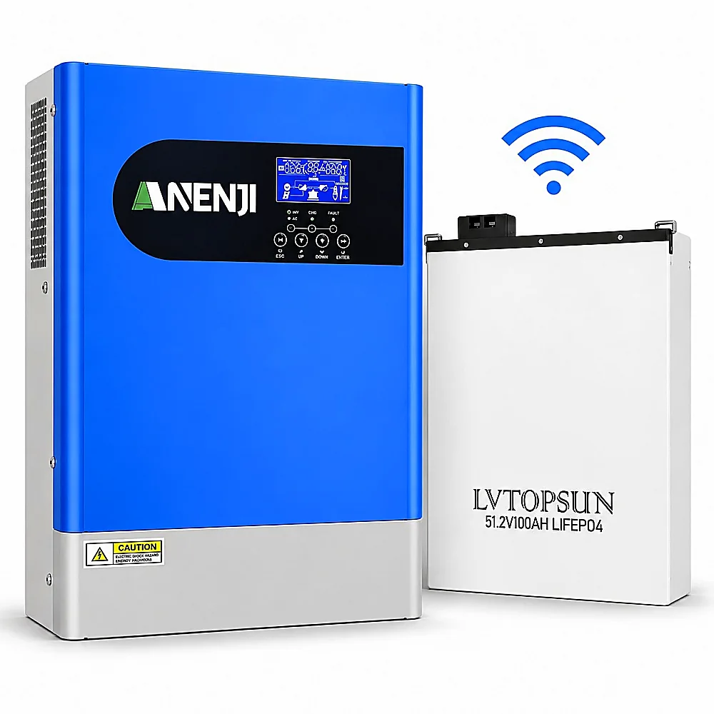 Anenji 6,2 кВт + LVTOPSUN 5,12 кВт·год, настінний