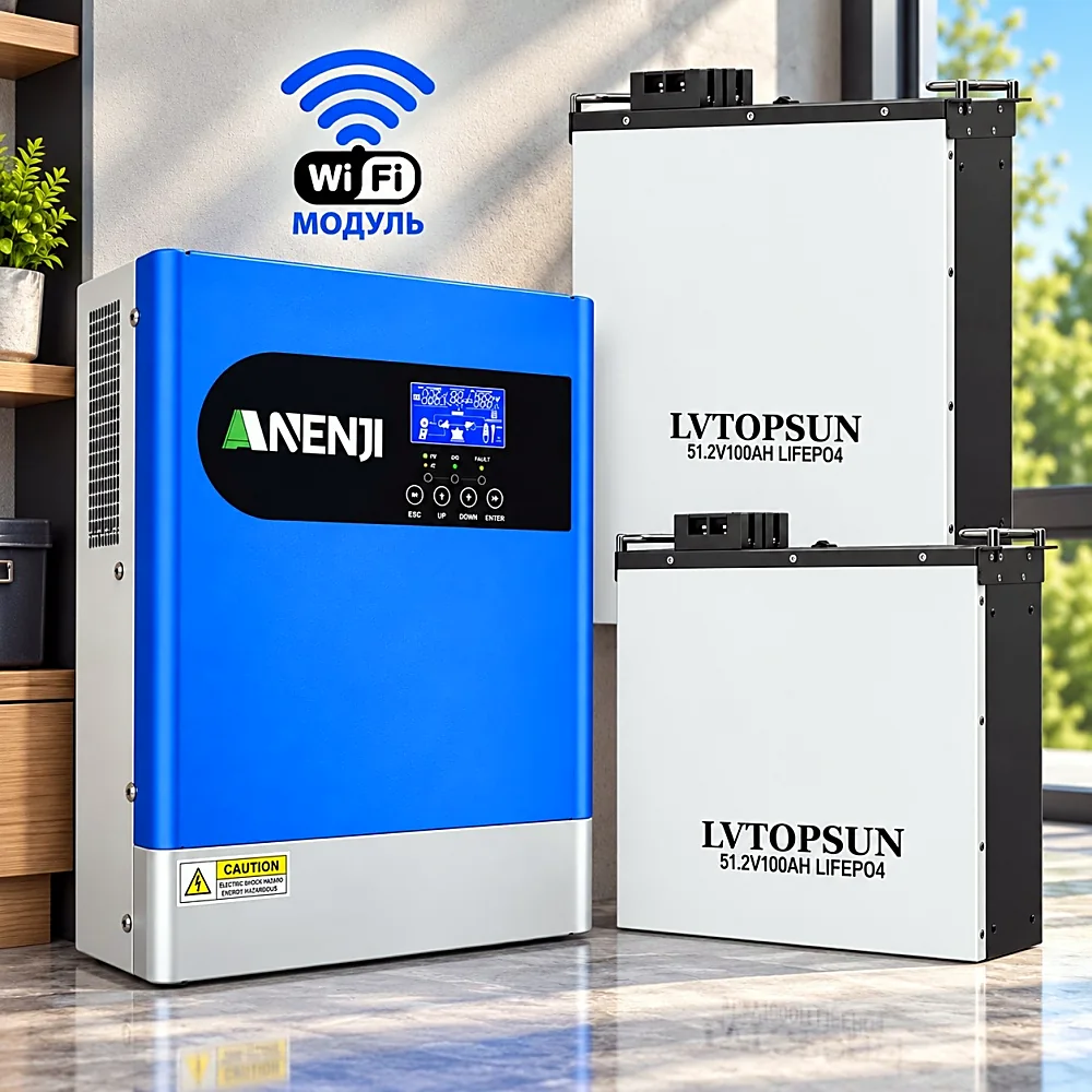 Anenji 6,2 кВт + 2 × LVTOPSUN, 10,24 кВт·год