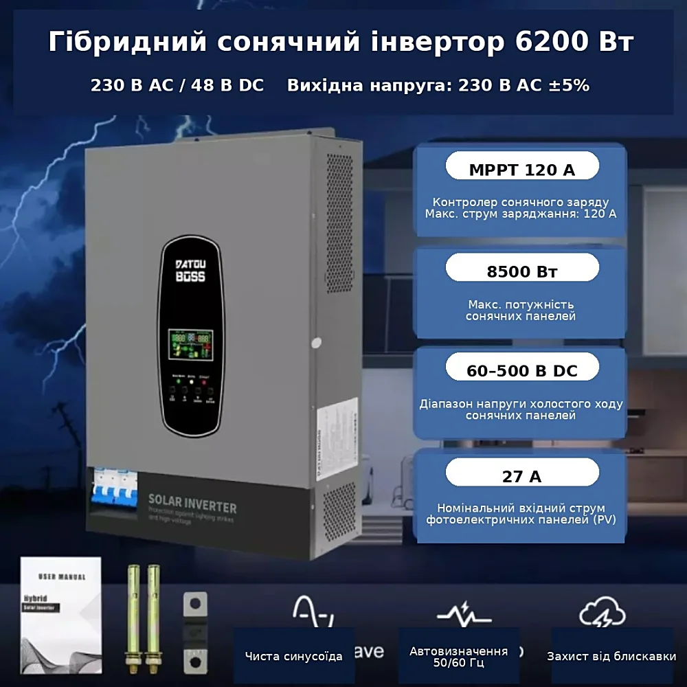 Datouboss 6,2 кВт + GRNYVRE 5,12 кВт·год