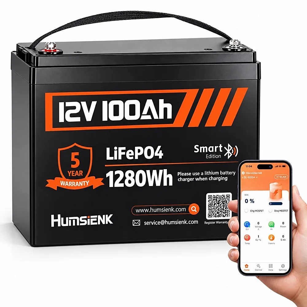 Акумулятор Humsienk LiFePO4 12 В 100 А·год