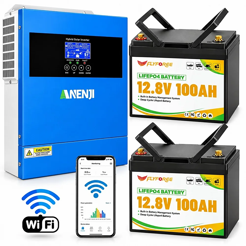 Anenji 4,2 кВт + 2 × FLYFOREE, 2,56 кВт·год